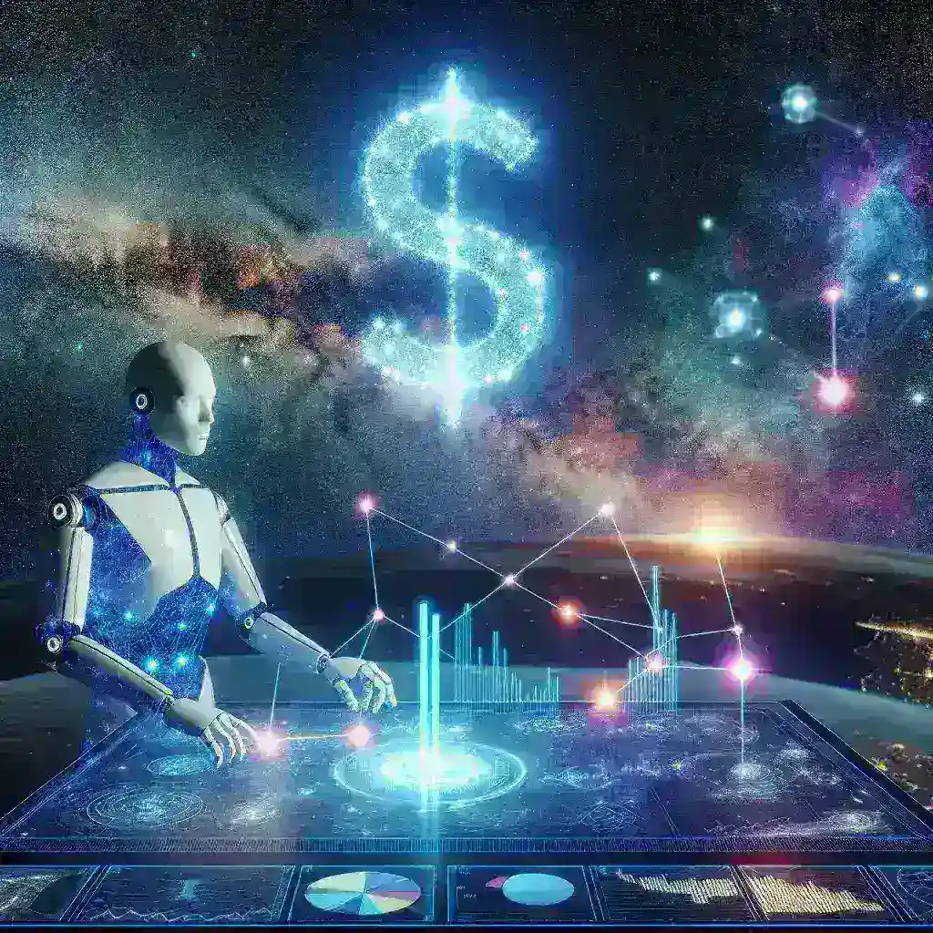 "AI-powered astrological financial services technology showcased in the U.S. fintech market, illustrating innovative solutions blending astrology and finance for personalized investment strategies."